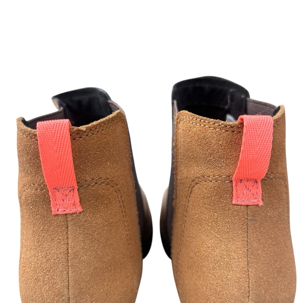Sorel Joan Of Arctic Boots Girls 5 Brown Wedge Chelsea Glitter Shimmer Pull On - Picture 8 of 12